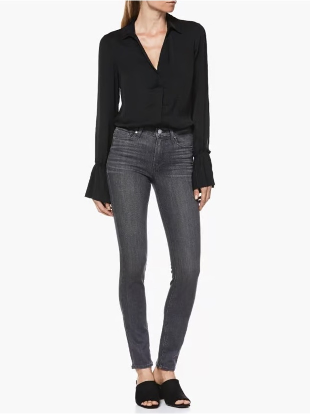 NWOT PAIGE Hoxton Ankle Grey Skinny Jeans - Size 29